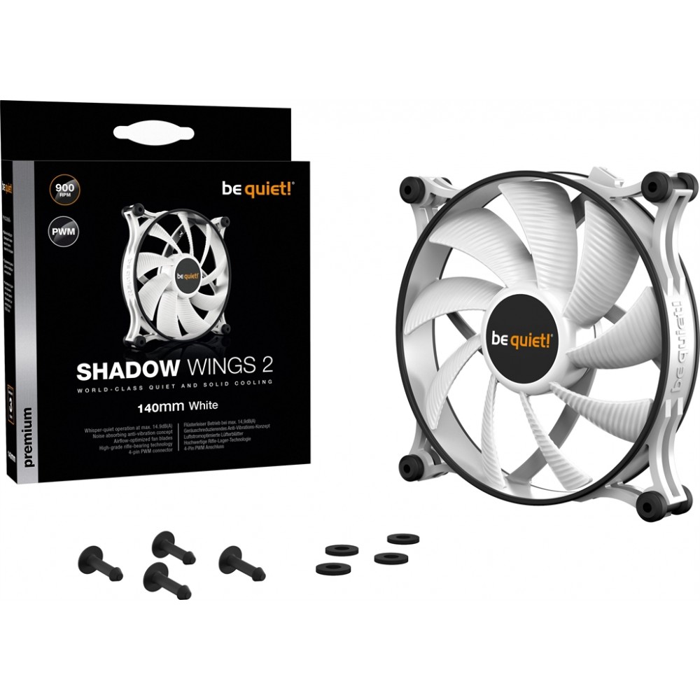 Вентилятор be quiet! Shadow Wings 2 140mm PWM White (BL091)