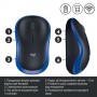 Миша бездротова Logitech M185 Blue (910-002236)