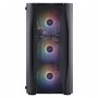 Корпус 1stPlayer X3-M-BK-4F1 Black без БЖ