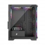 Корпус 1stPlayer X2-M-BK-4F1 Black без БЖ