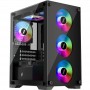 Корпус 1stPlayer X2-M-BK-4F1-PS-600FK-EU Black 600W