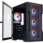 Корпус 1stPlayer T3-BK-4F1 Black без БЖ