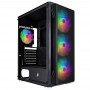 Корпус 1stPlayer X5-BK-4F1-PS-600FK-EU Black 600W