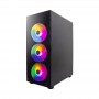 Корпус 1stPlayer V3-B-BK-4F1 Black без БЖ